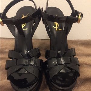 YSL Black Platform Heels